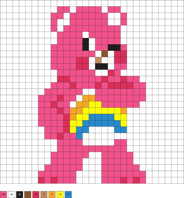 Care Bear Perler Beads Free Patterns Diy Candy