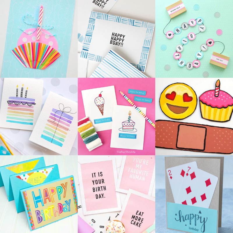 birthday cards for kids to make at home