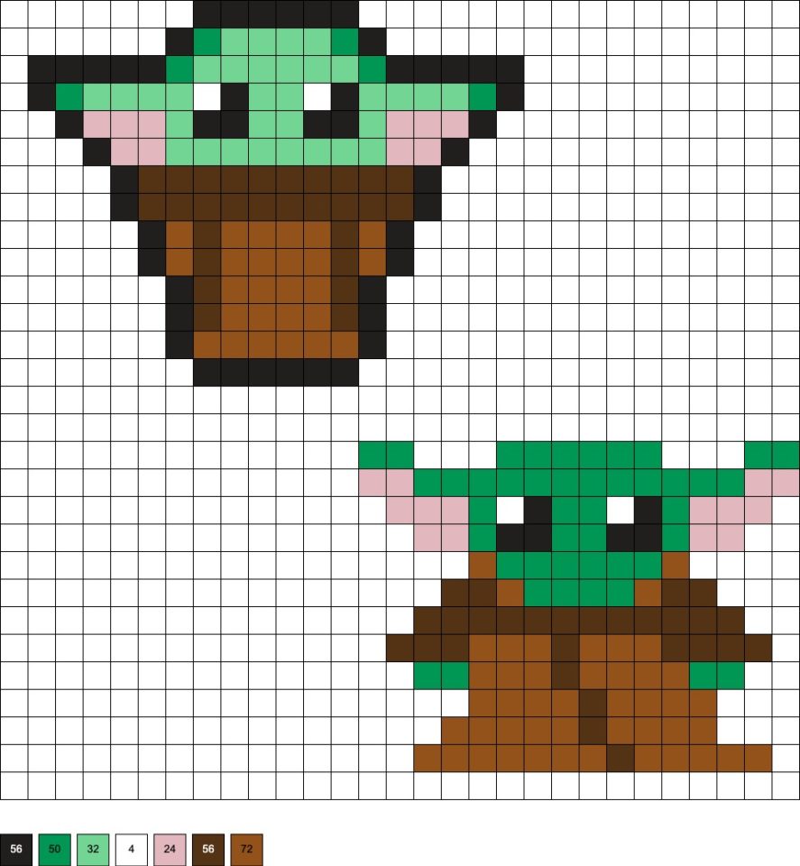 Baby Yoda Perler Beads (10+ Free Patterns!) - DIY Candy