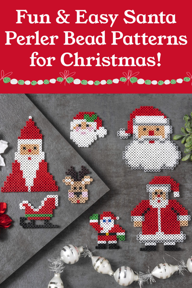 Santa Perler Beads (Free Christmas Patterns!) - DIY Candy