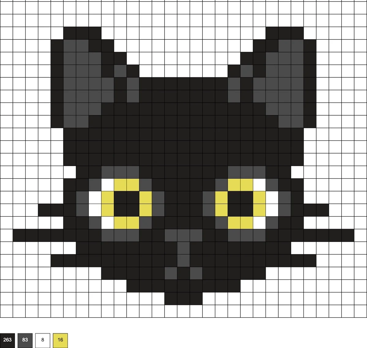 black cat hama beads