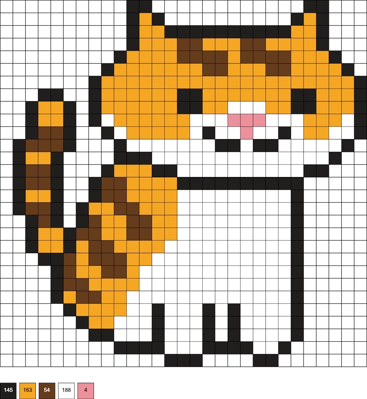 easy perler bead cat