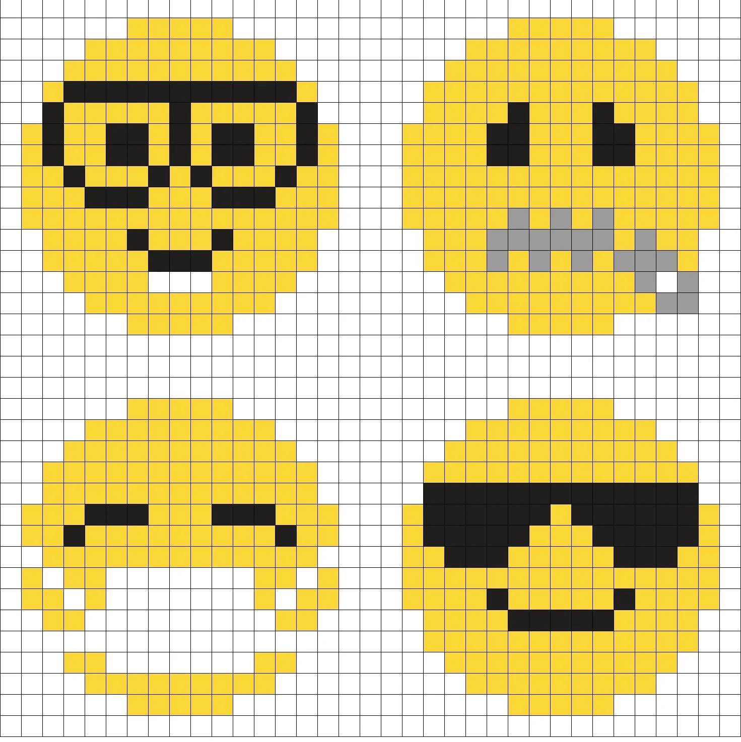 emoji fuse bead patterns