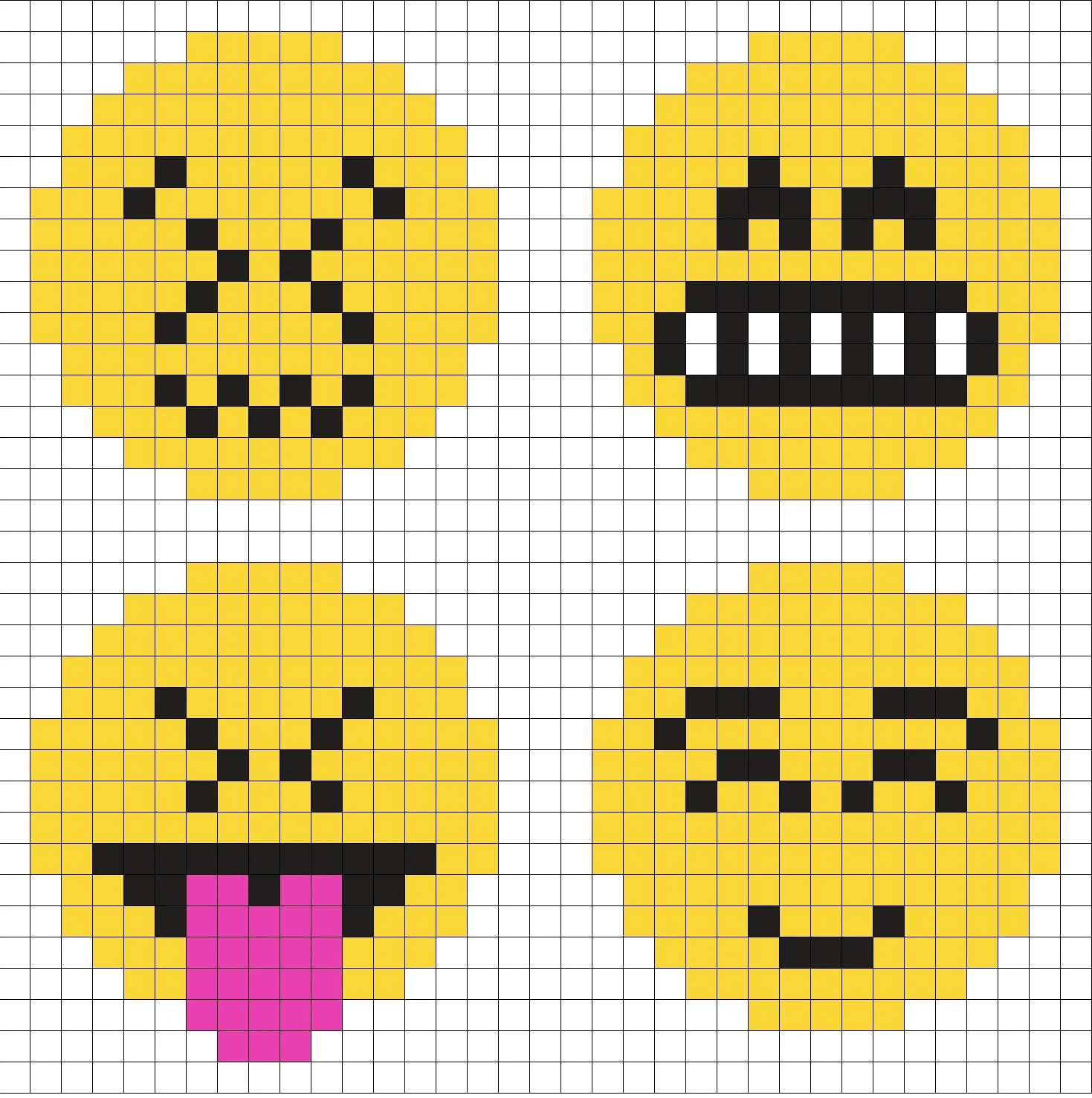 emoji hama bead patterns