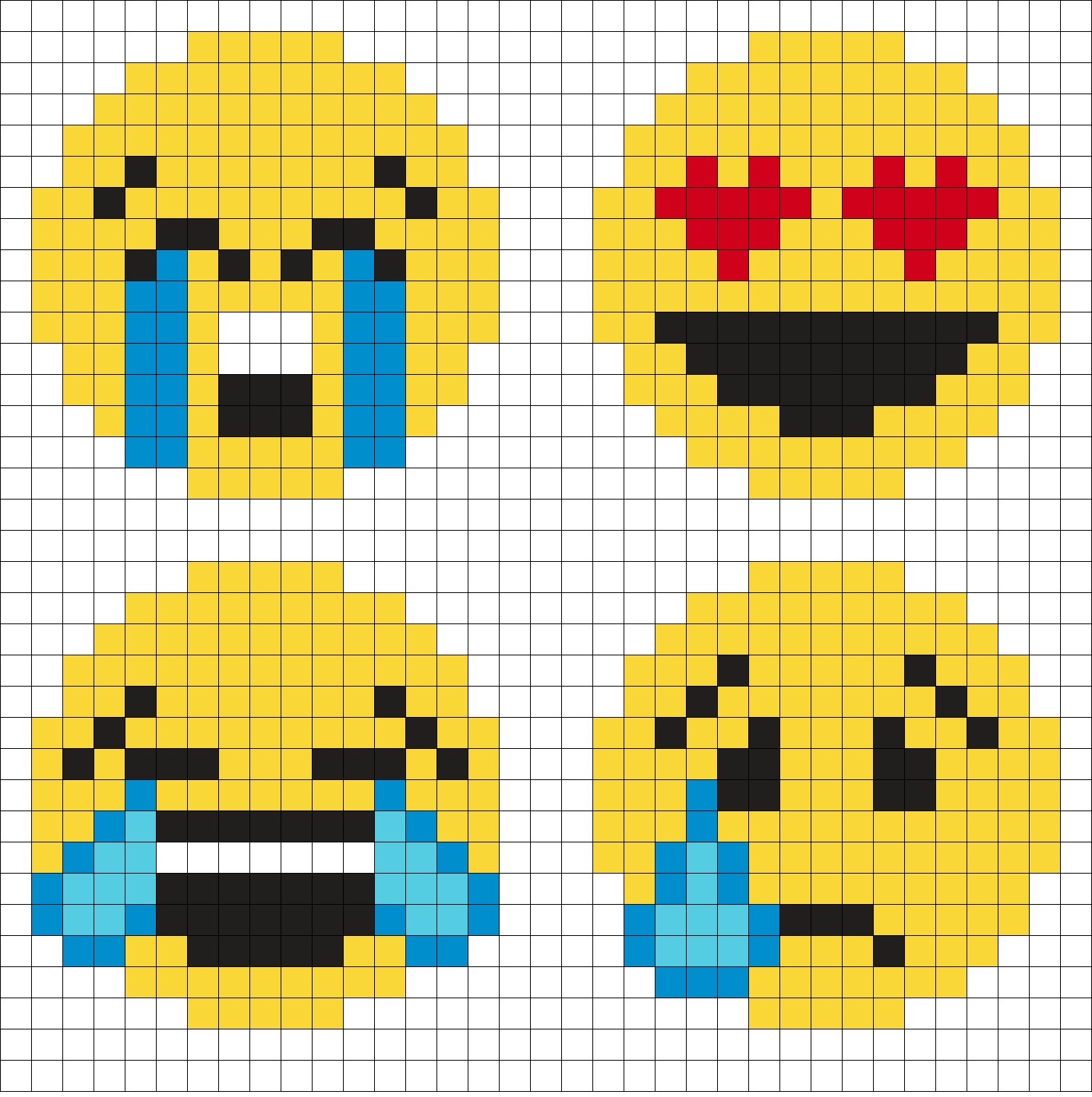 emoji hama beads