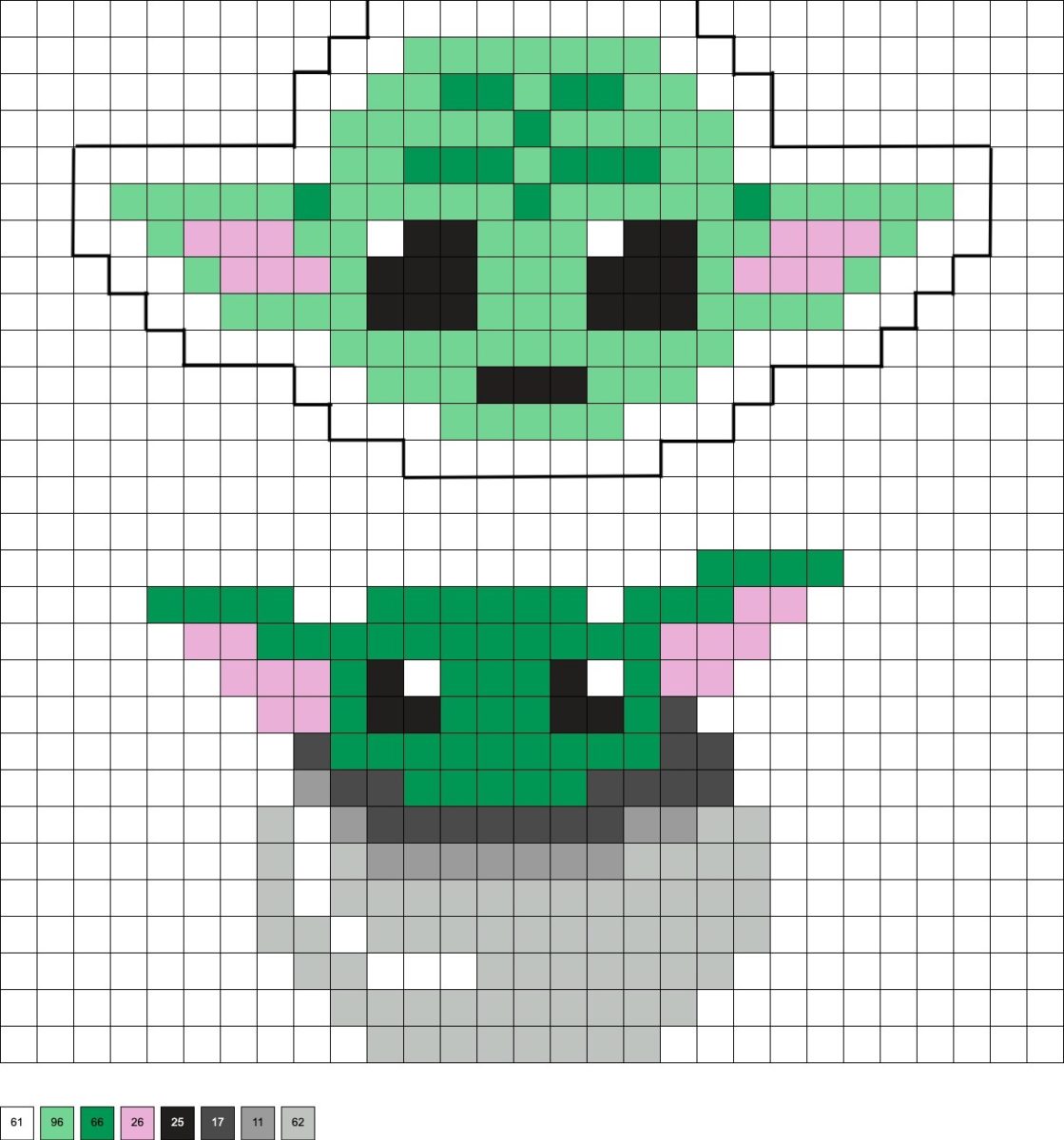 Baby Yoda Perler Beads (10+ Free Patterns!) - DIY Candy