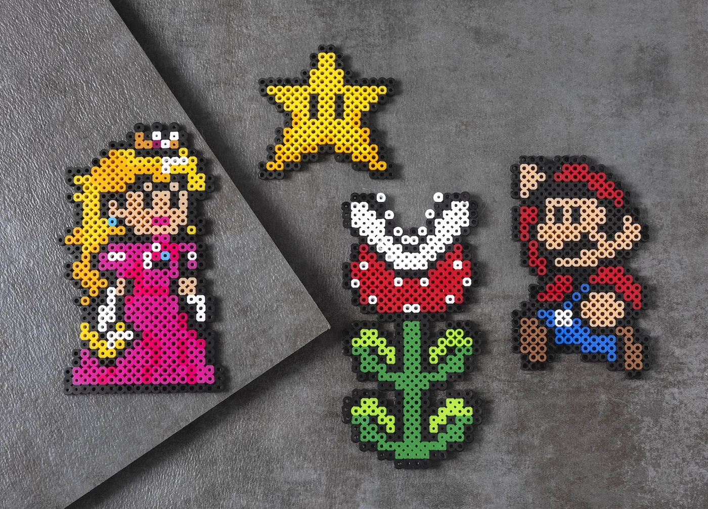 perler beads mario power ups