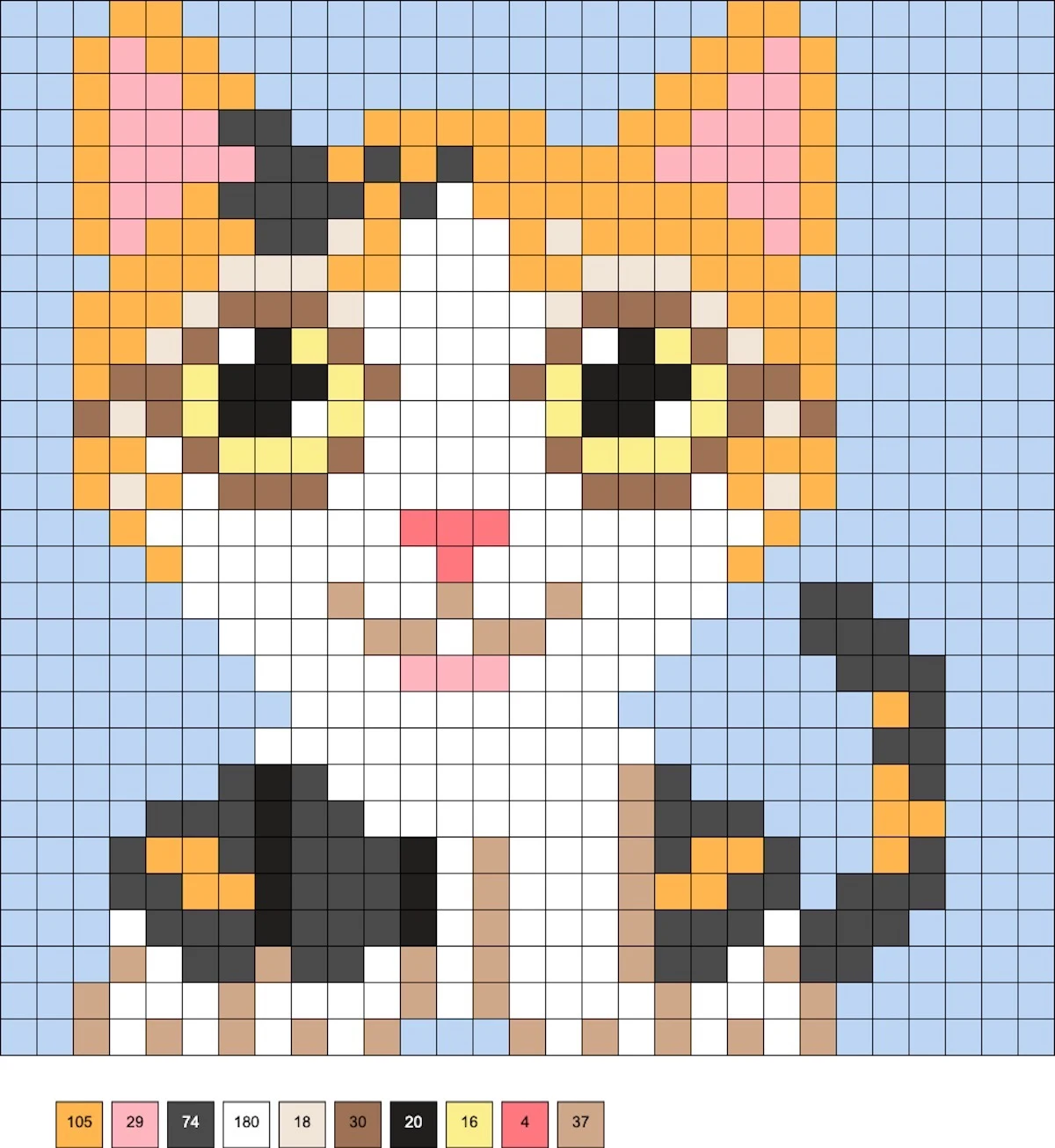 melty beads cat