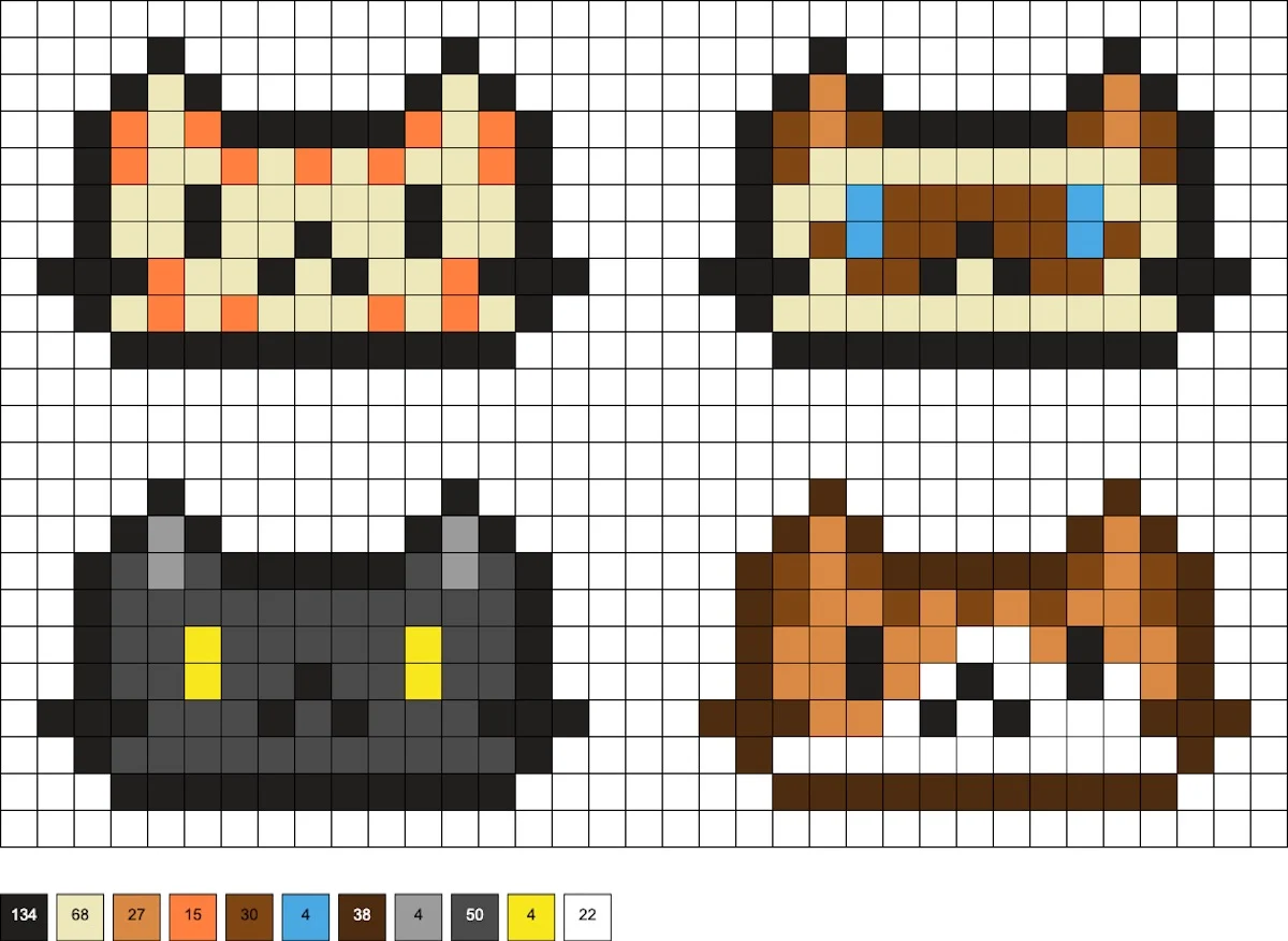 Cat Perler Beads Over 50 Free Patterns DIY Candy