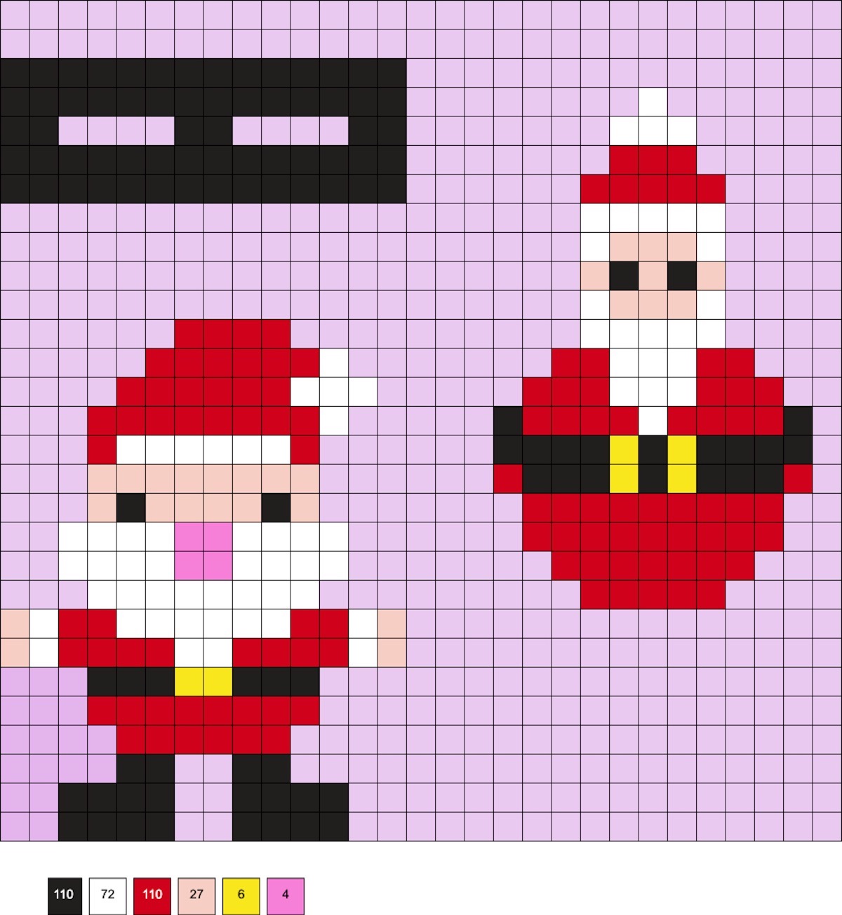 perler beads santa claus