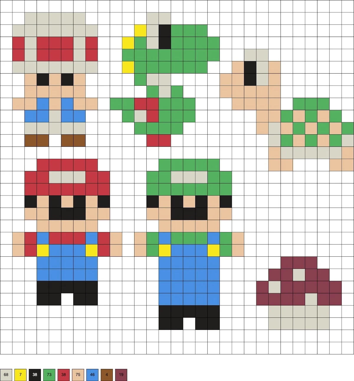 Super Mario Perler Beads (30+ Free Patterns!) - DIY Candy