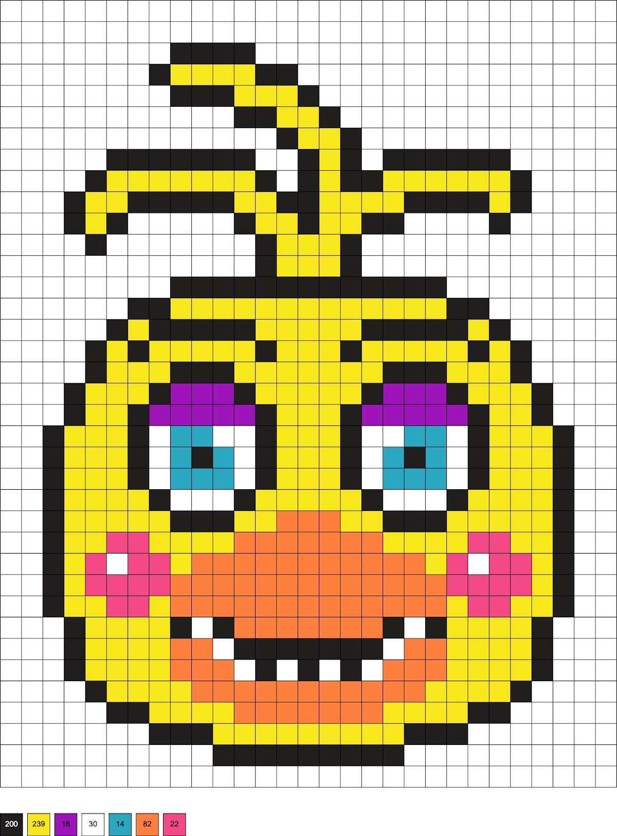 Chica perler pattern