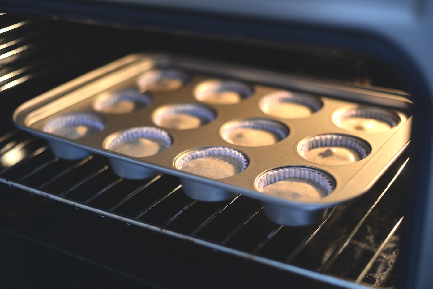 Cupcakes-baking-in-the-oven