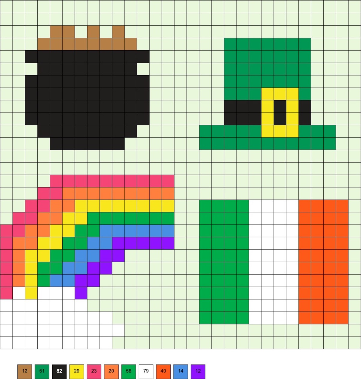 Hama beads st patricks day