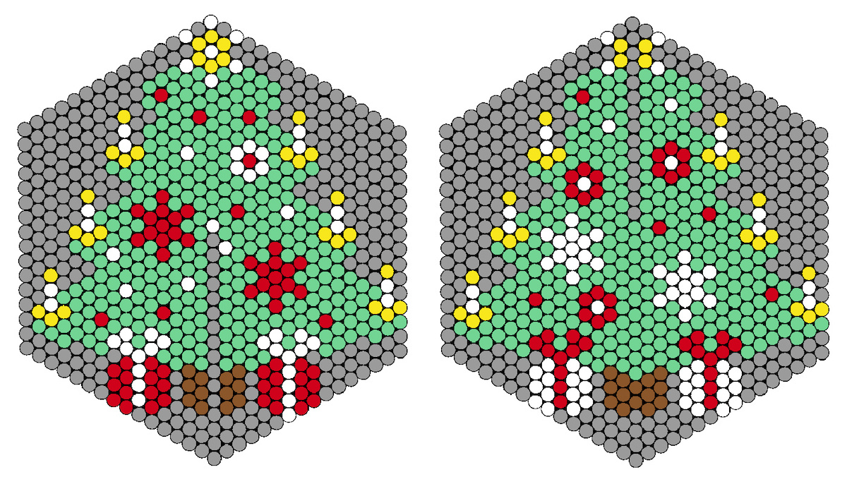 Hexagon 3D Trees with Presents