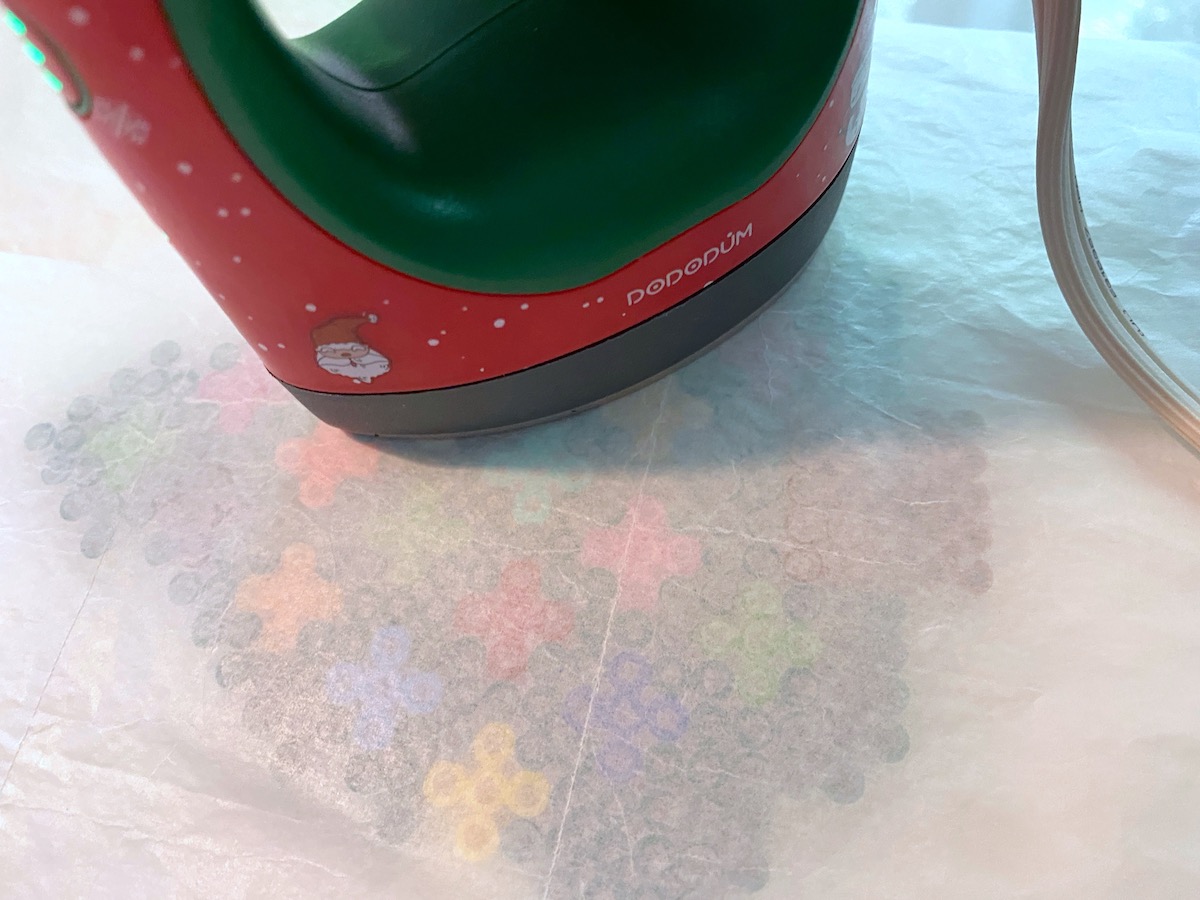 Ironing perler beads with a mini iron
