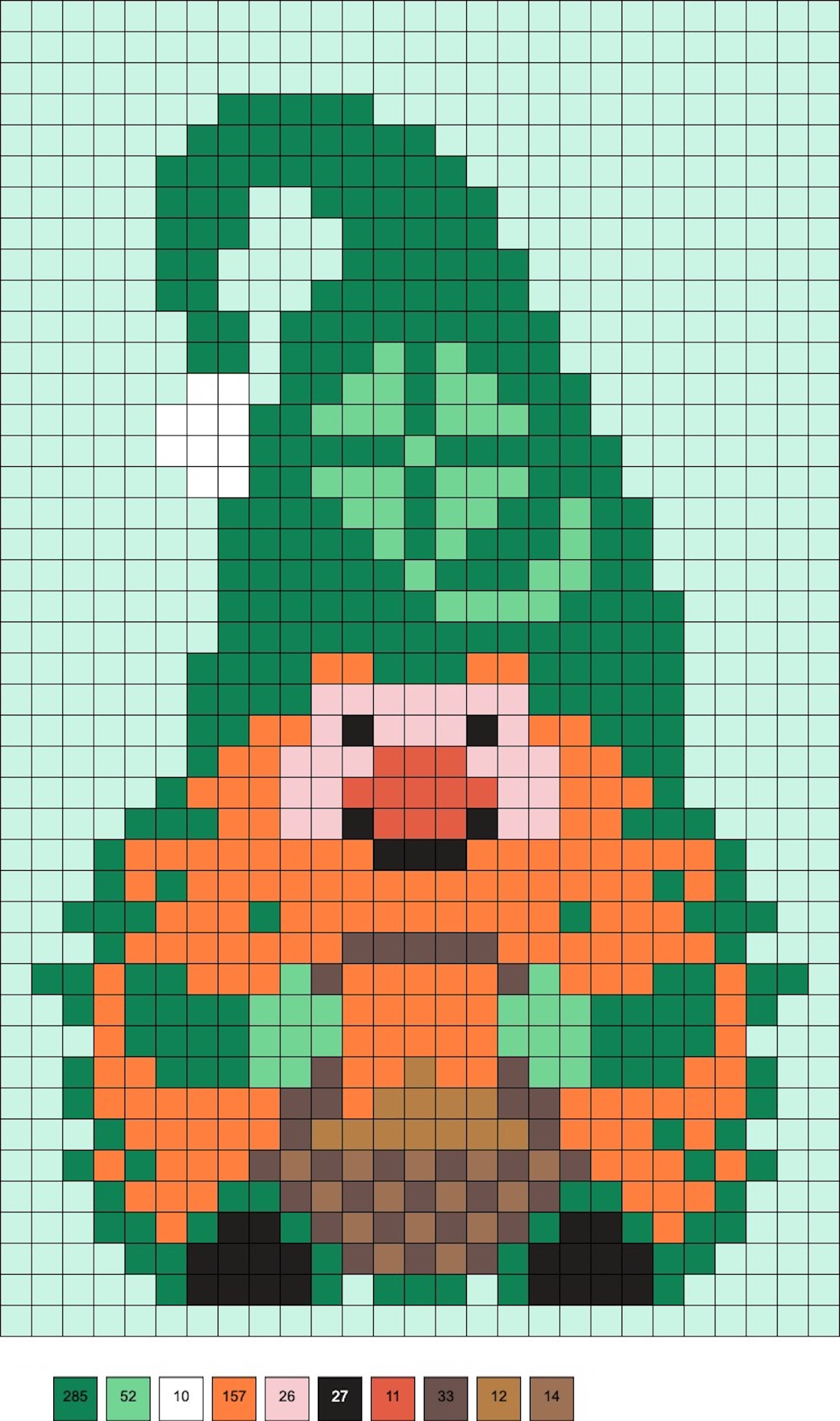 St. Patrick's Day gnome hama beads