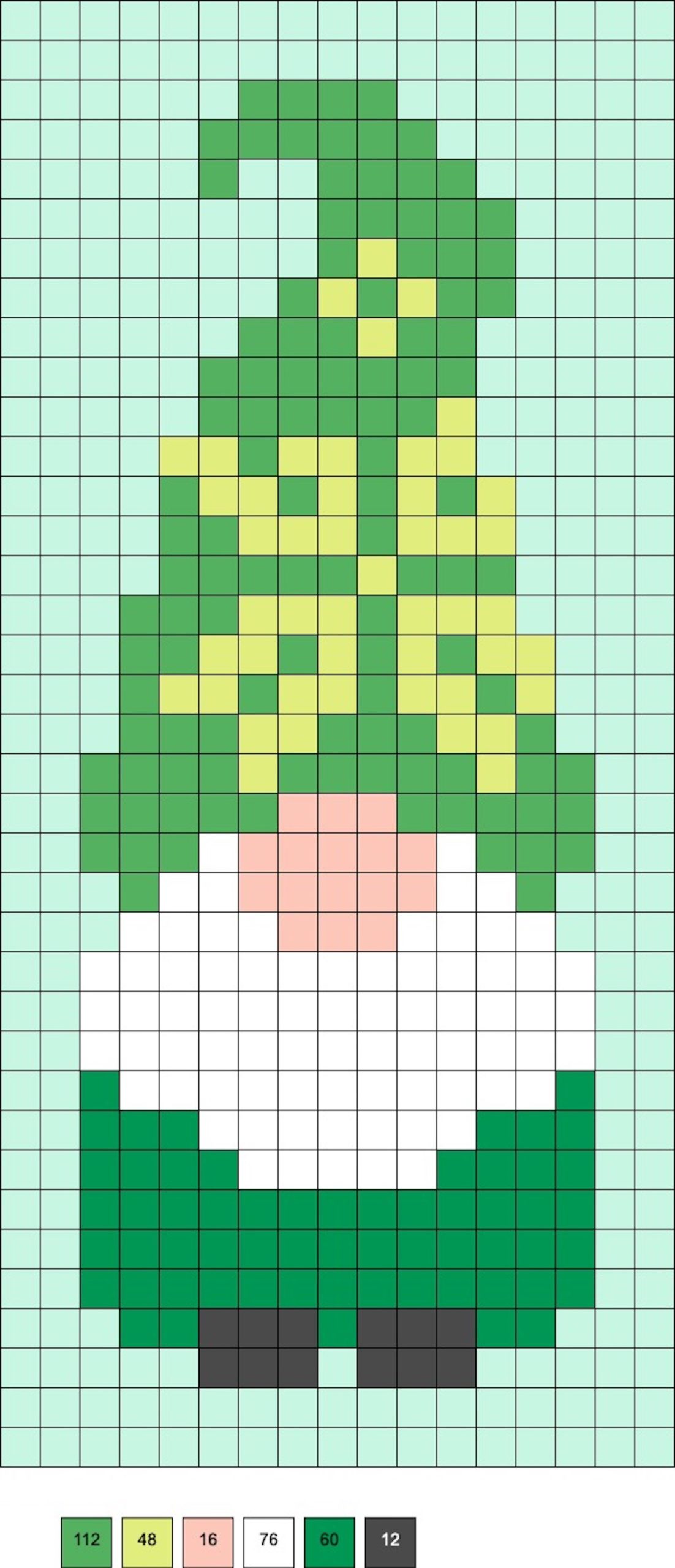 St. Patrick's Day gnome perler beads