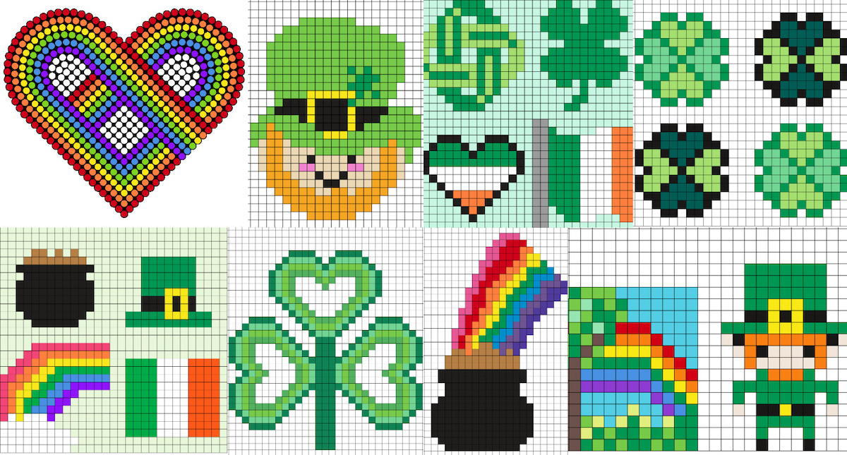 St. Patrick's Day hama bead patterns