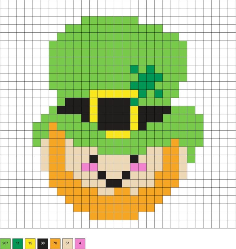 st patricks day perler bead pattern