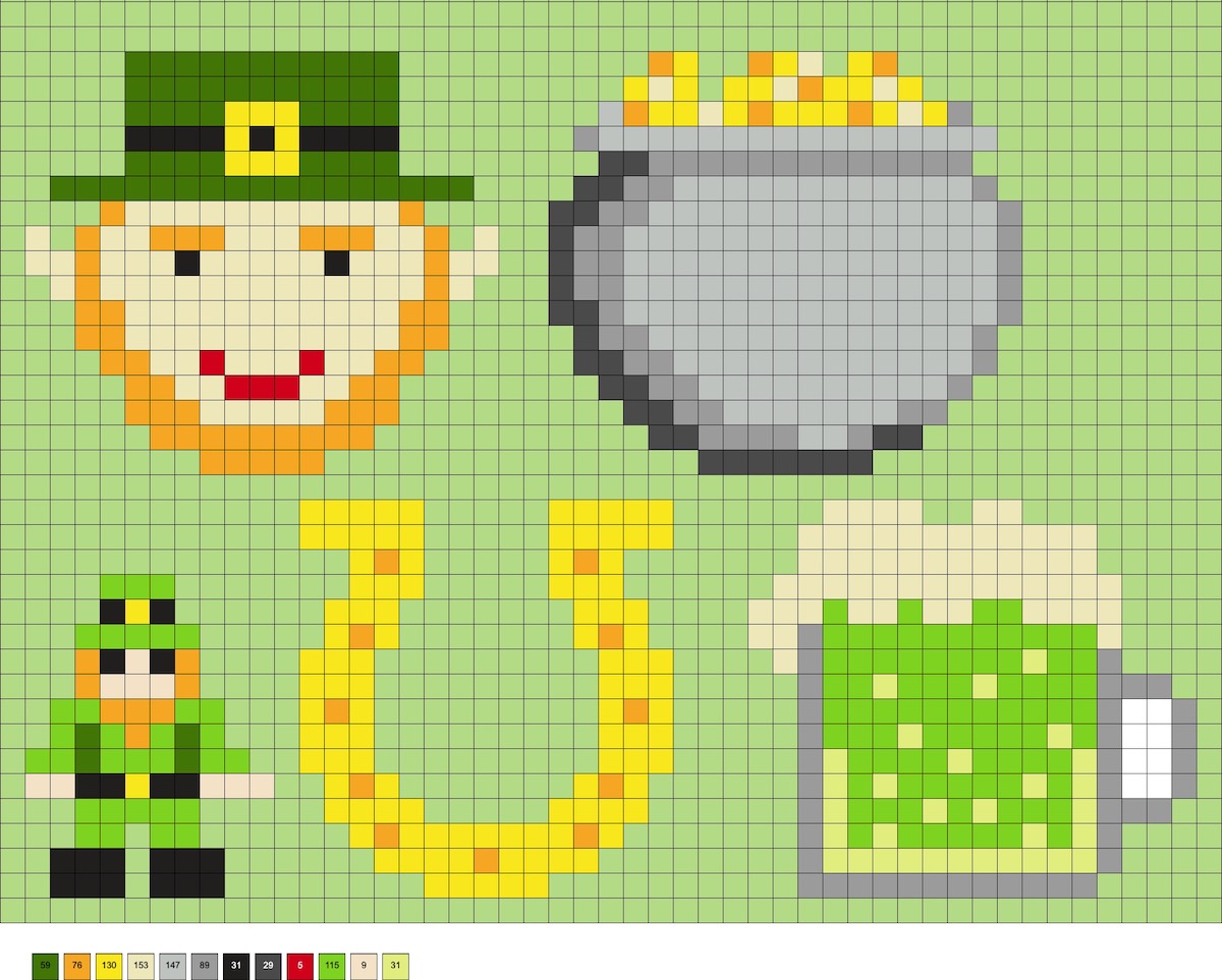 perler beads st patrick's day