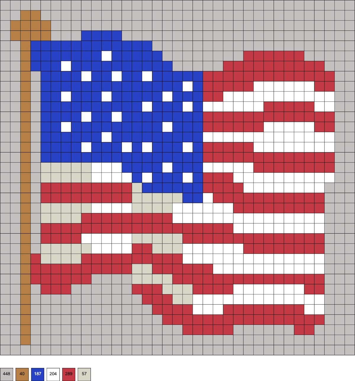 American flag perler beads