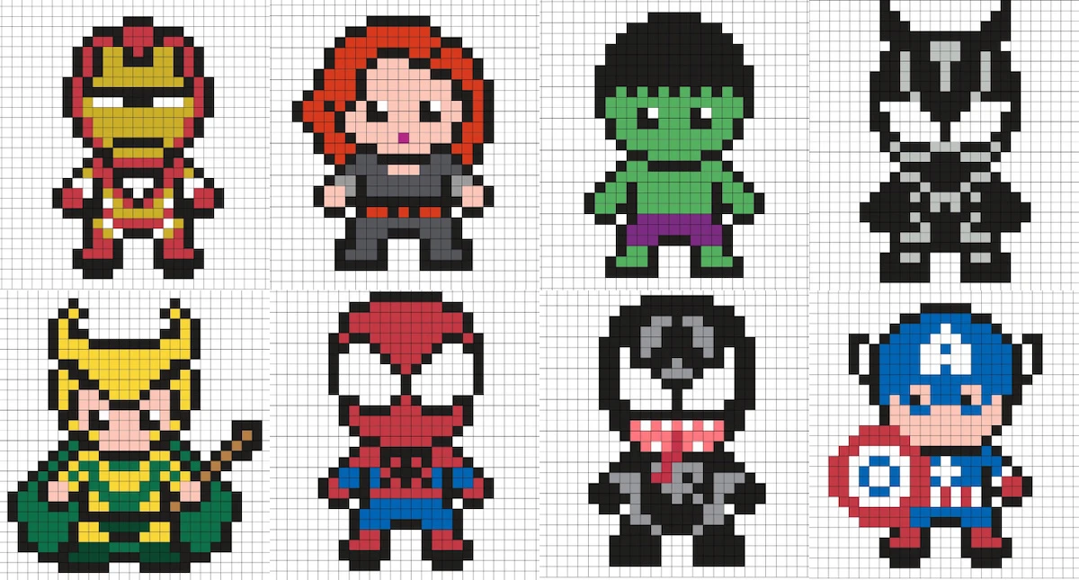 Superhero Perler Beads Marvel DC Patterns DIY Candy