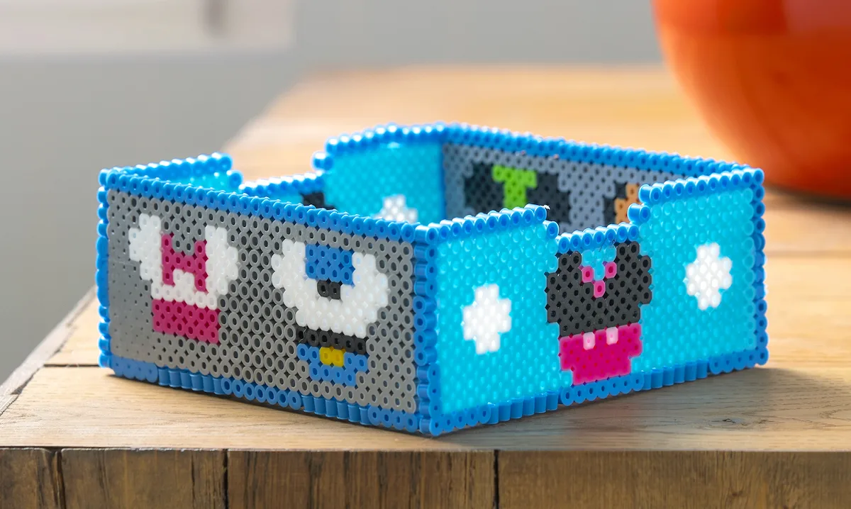 Mickey Mouse tray made with perler beads