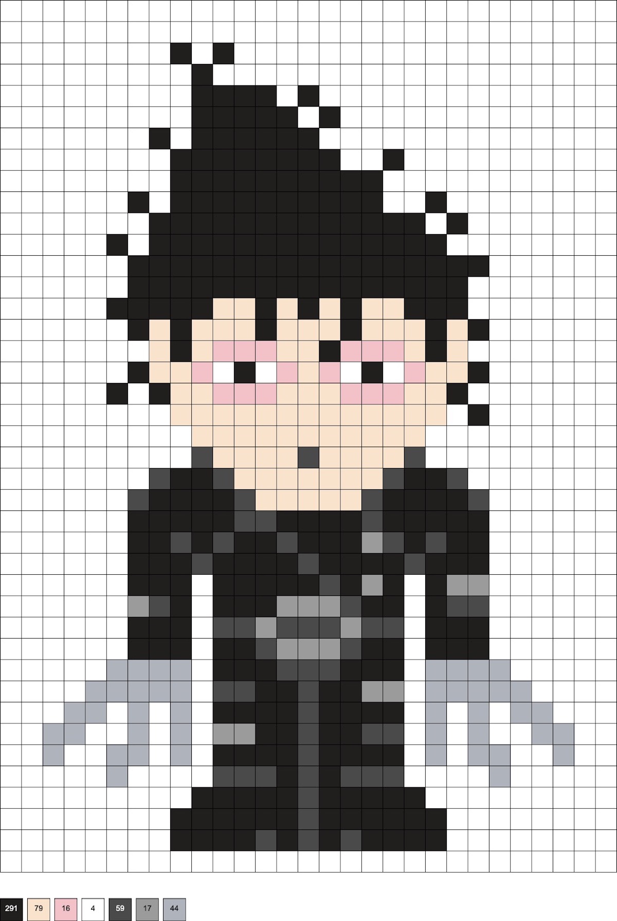 edward scissorhands perler beads