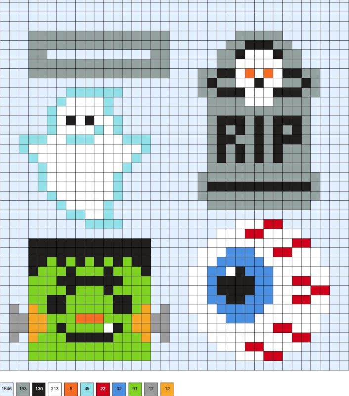 Halloween Perler Beads (50+ Free Patterns!) DIY Candy