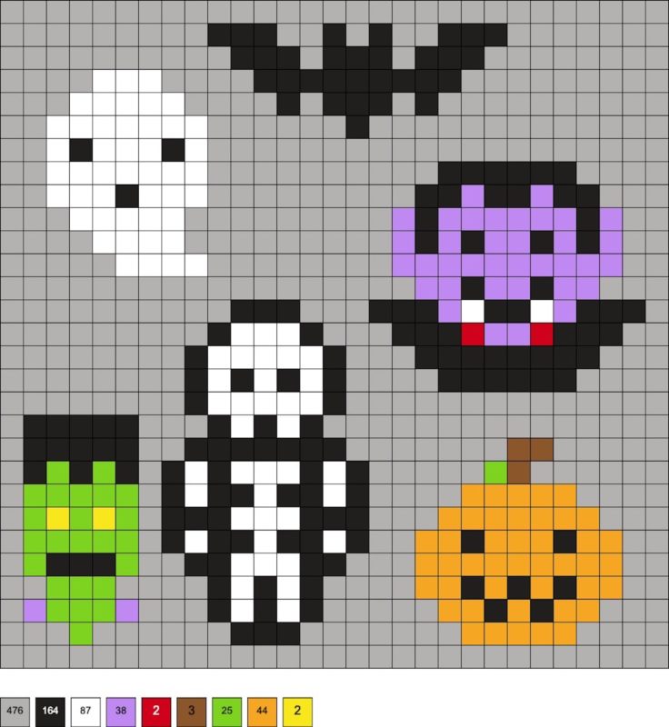 Halloween Perler Beads (50+ Free Patterns!) - DIY Candy