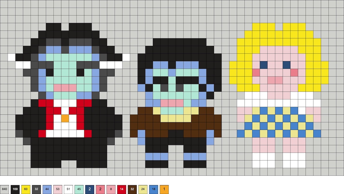 hama bead munsters