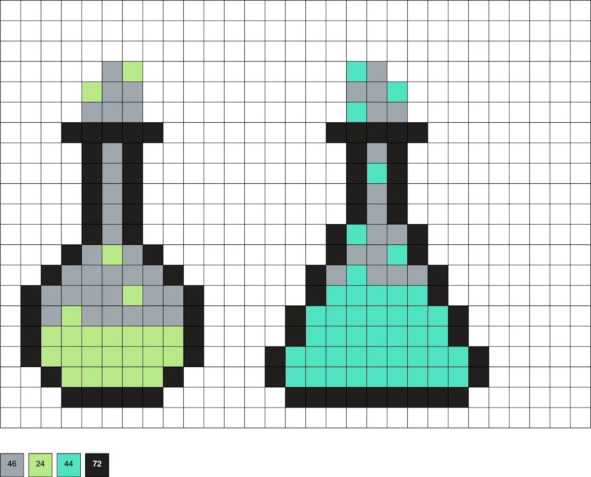 hama bead potion bottles