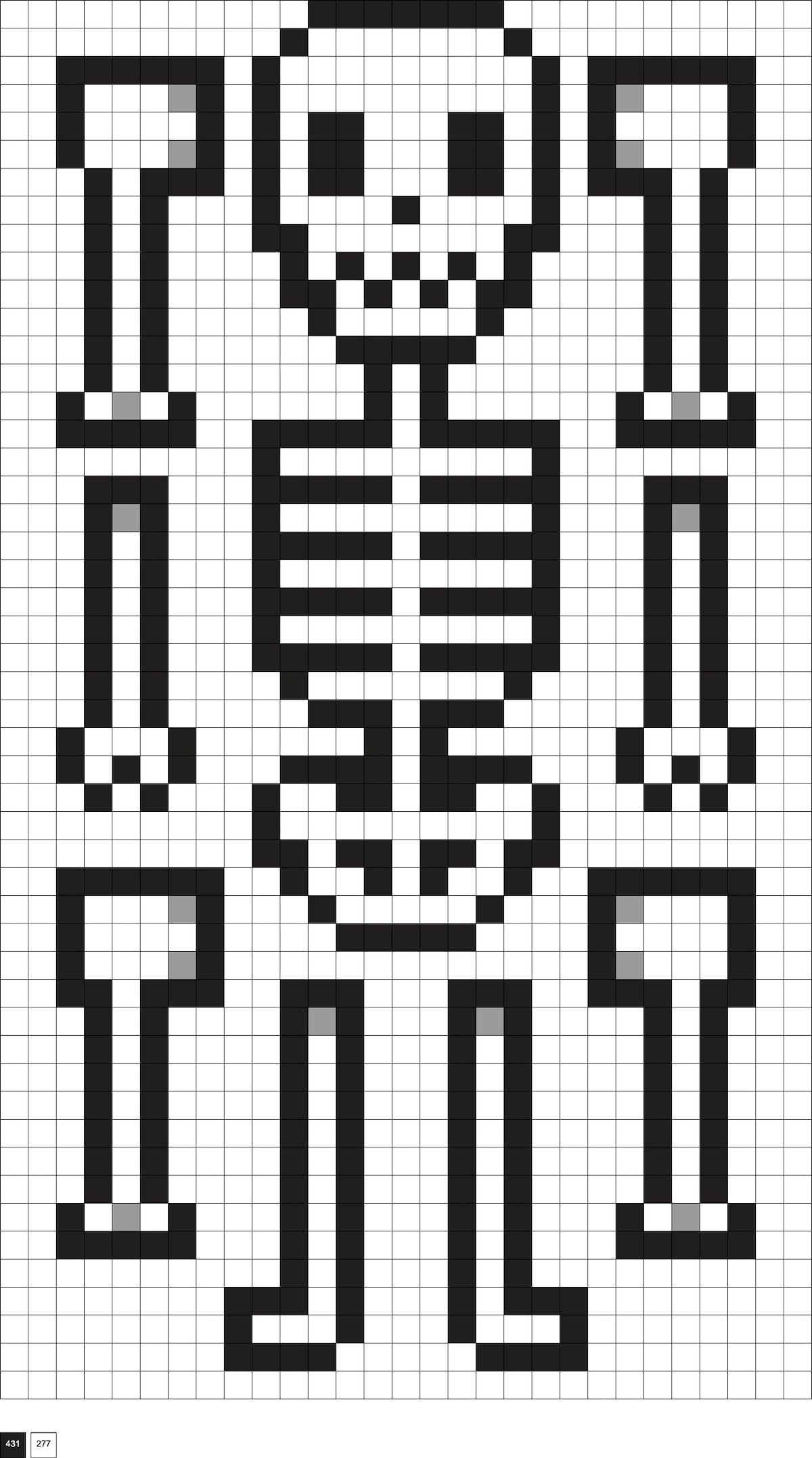 hama beads skeleton