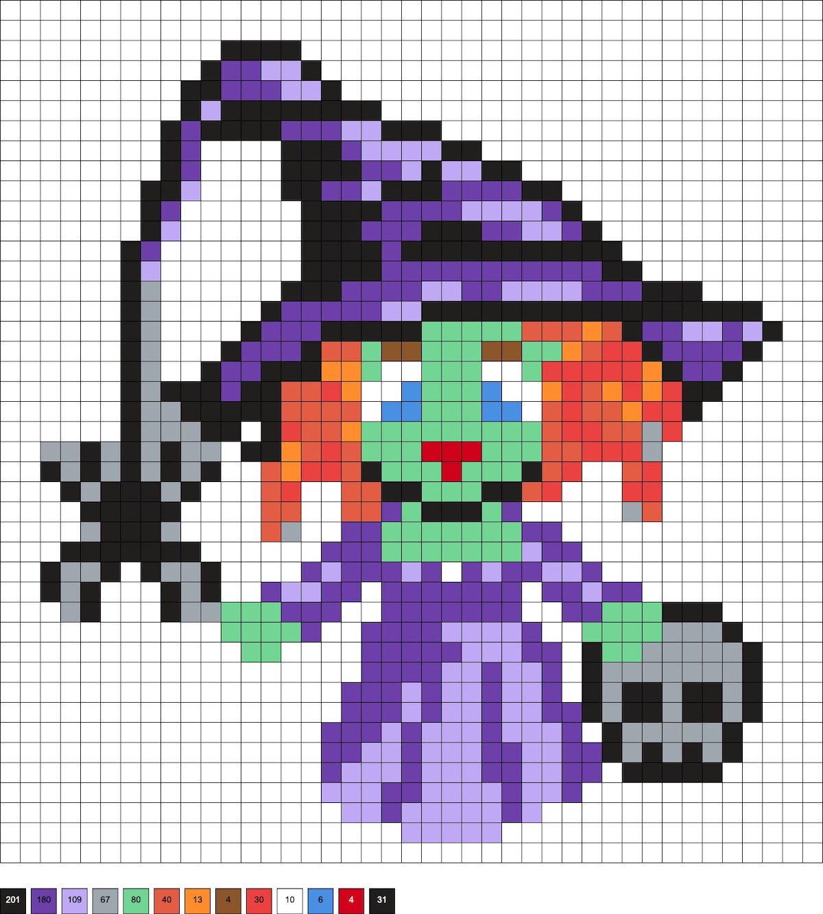 hama beads witch