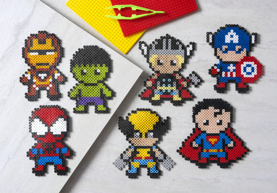 Superhero Perler Beads (Marvel & DC Patterns!) DIY Candy