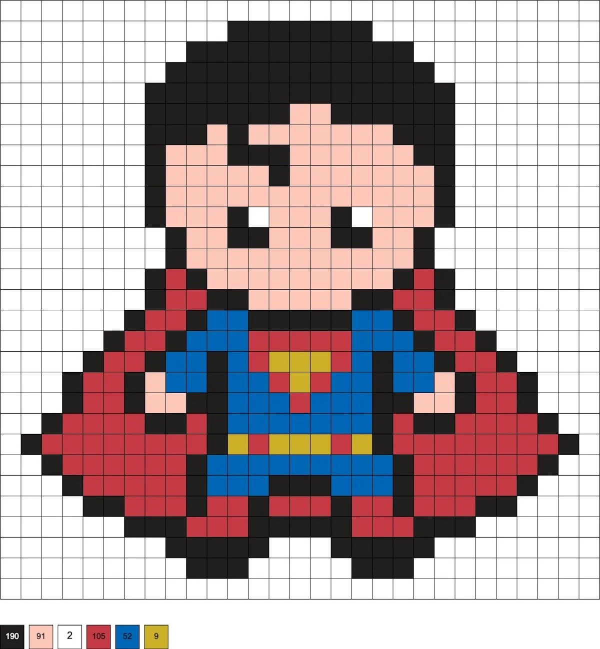 superman hama beads