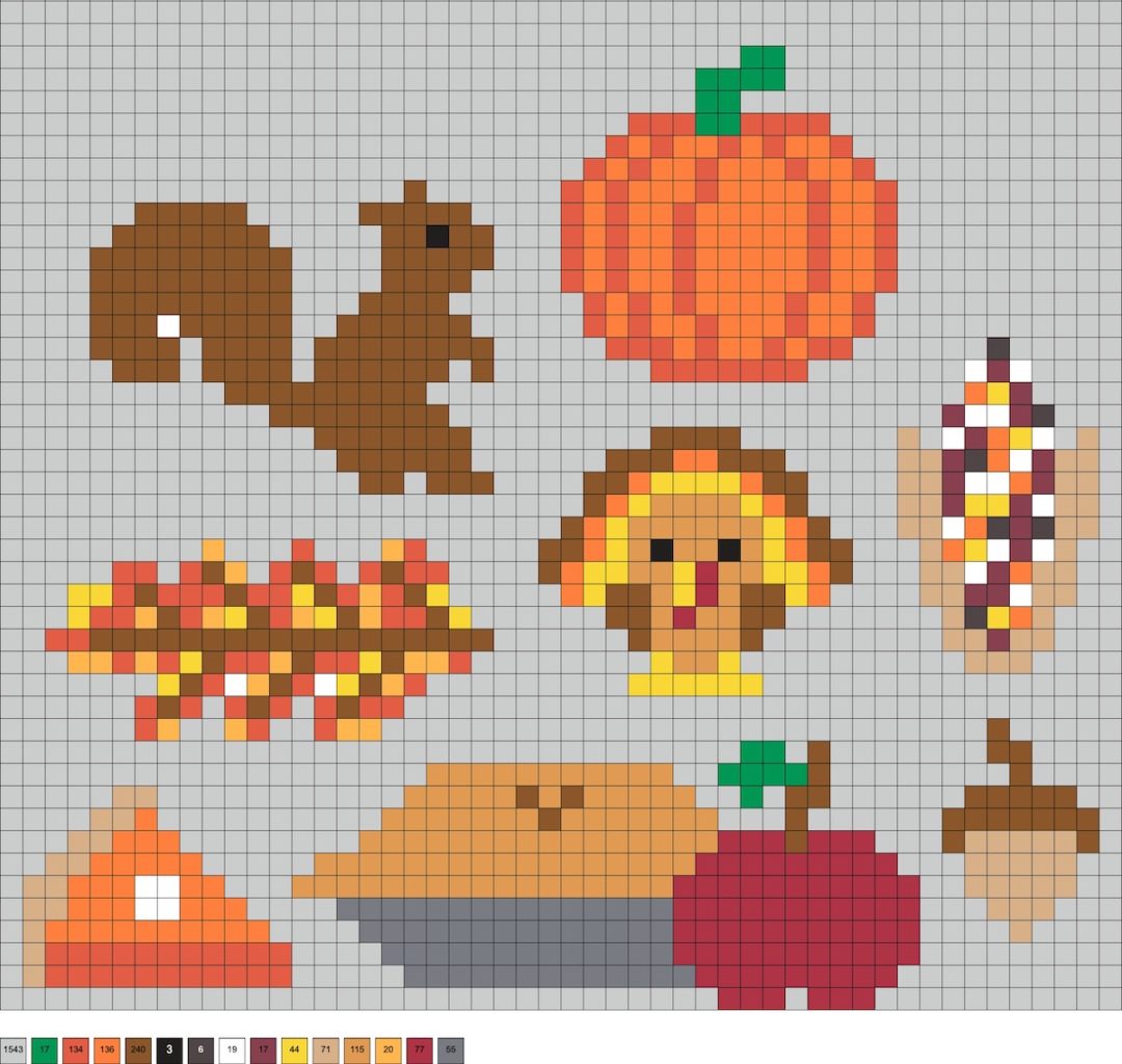 Thanksgiving Perler Beads (40+ Patterns!) - DIY Candy