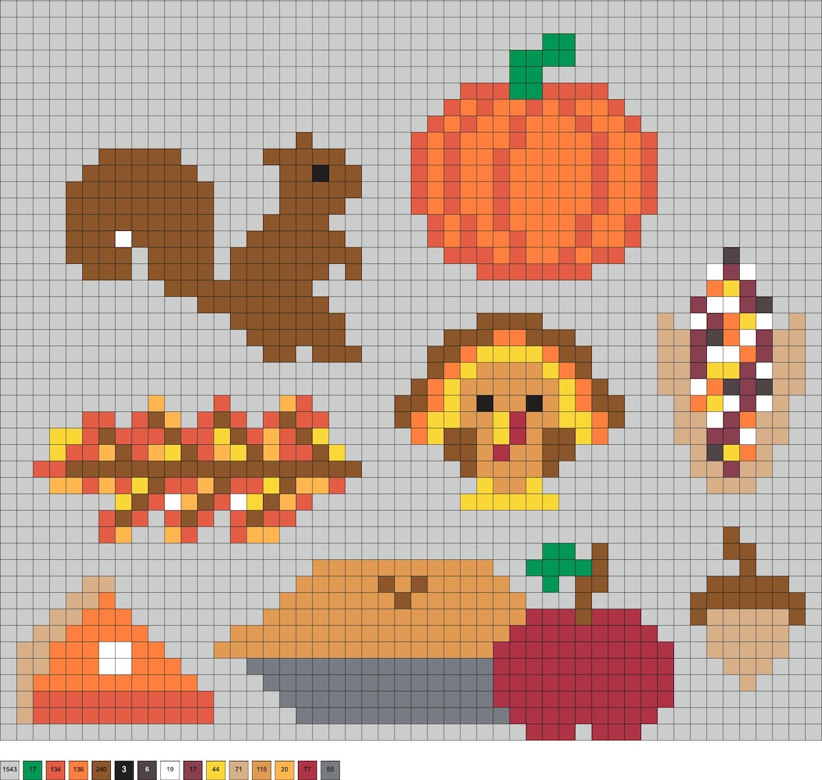 thanksgiving perler beads