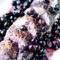 pork loin with blueberry sauce