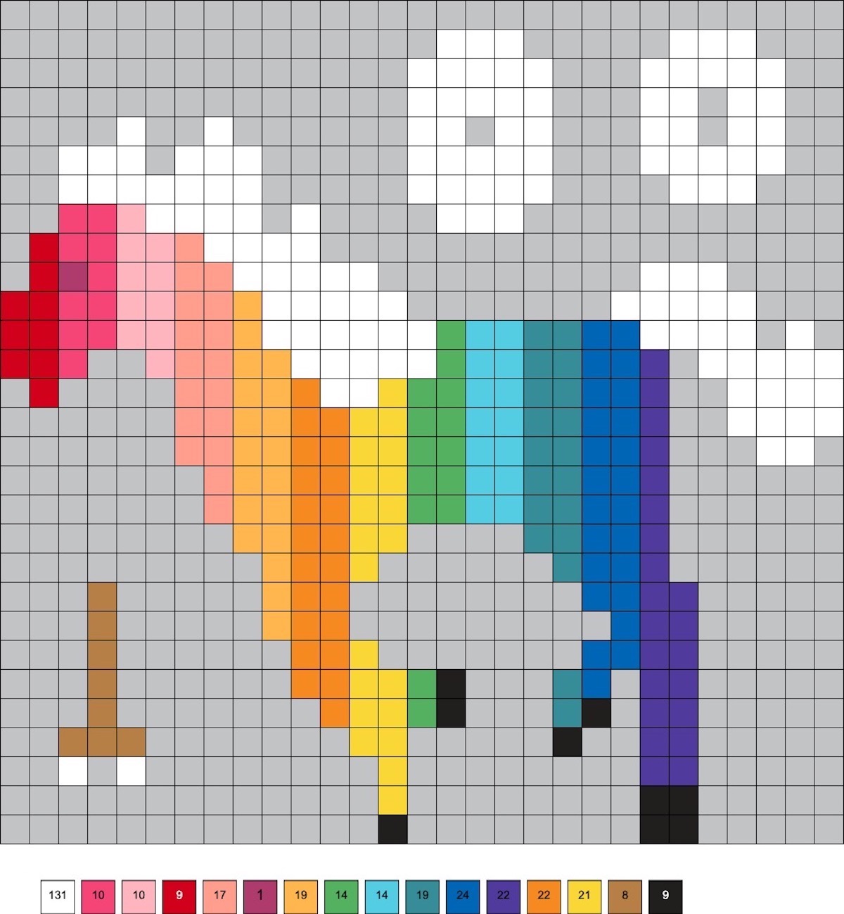 3d perler bead unicorn