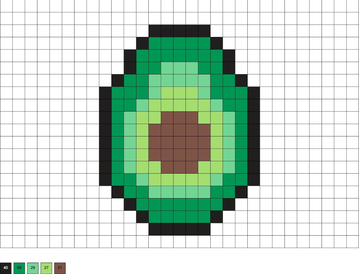 avocado perler beads