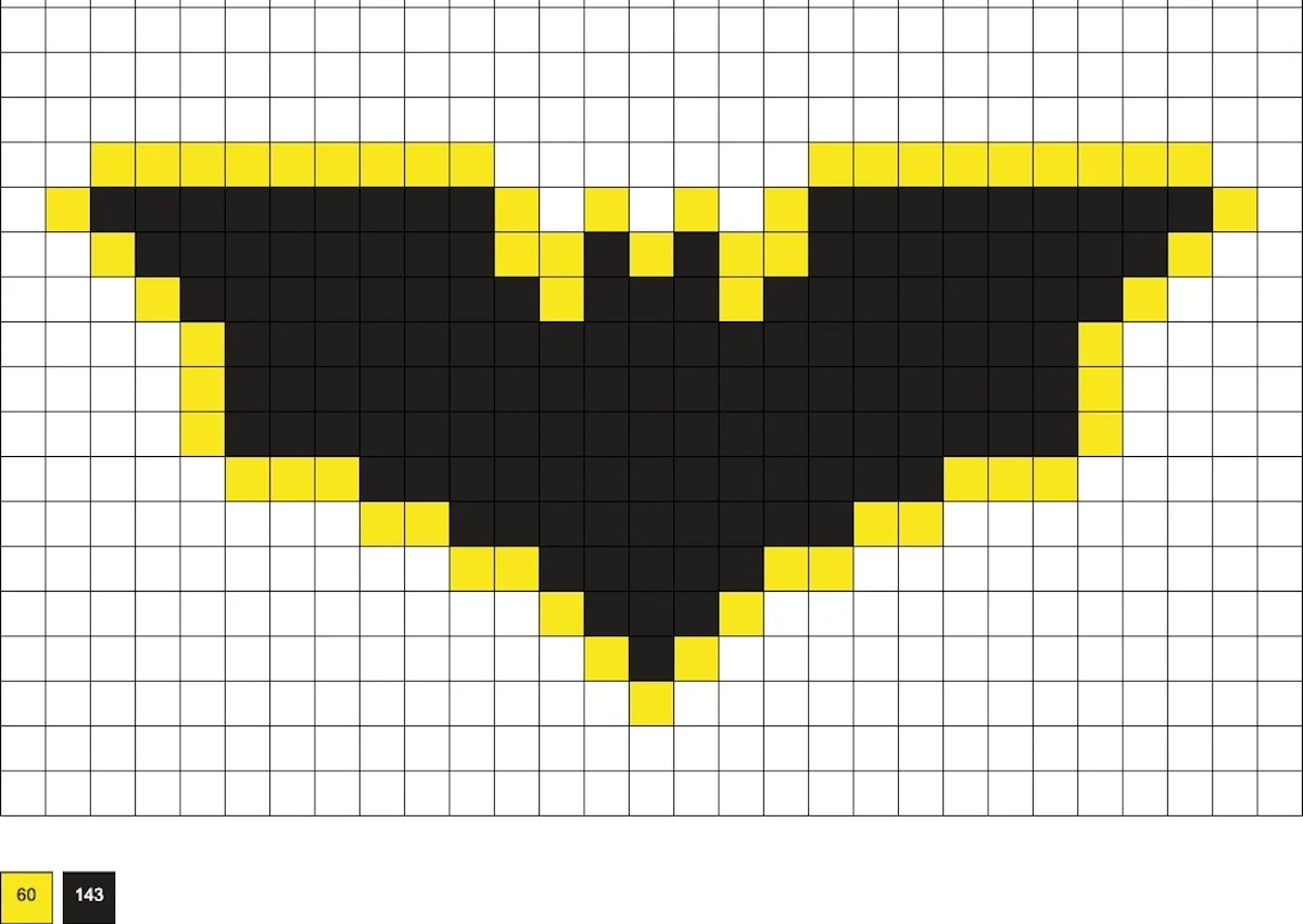 batman logo hama beads