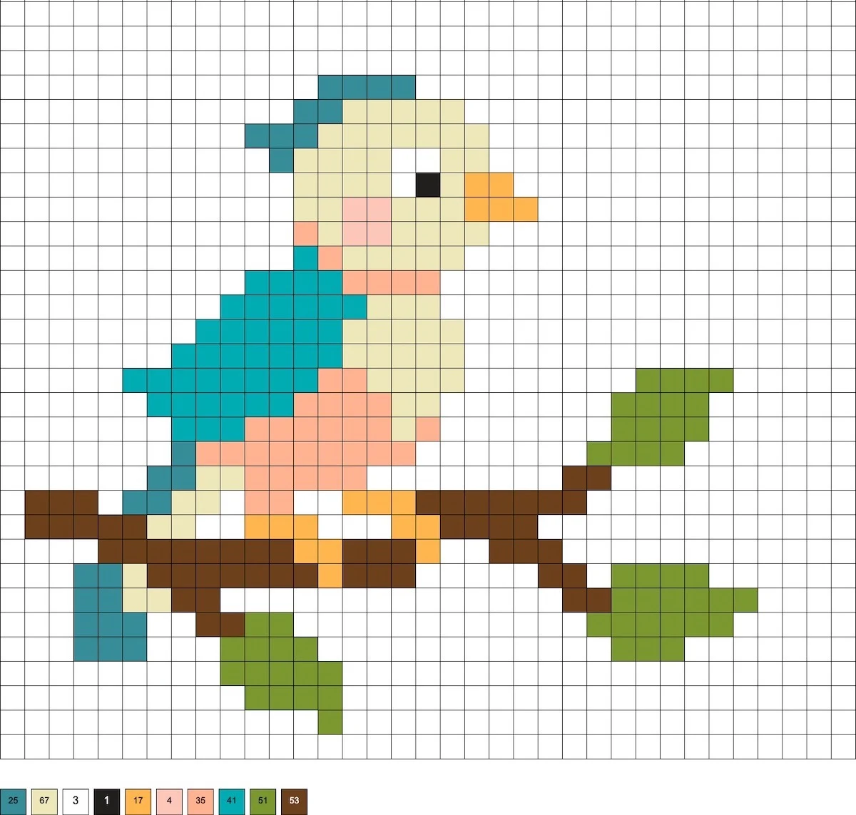 bird melty beads