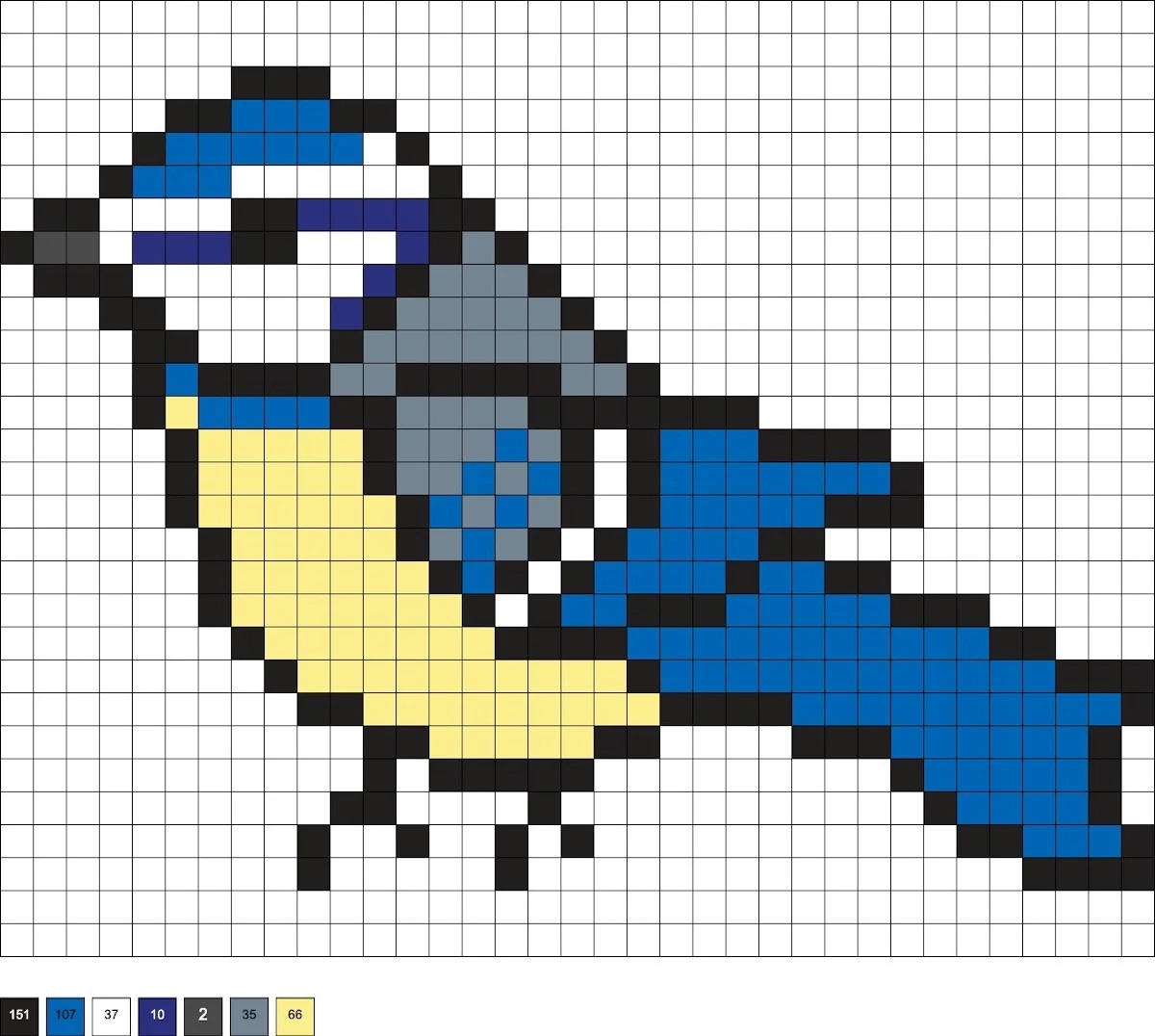 blue tit perler beads