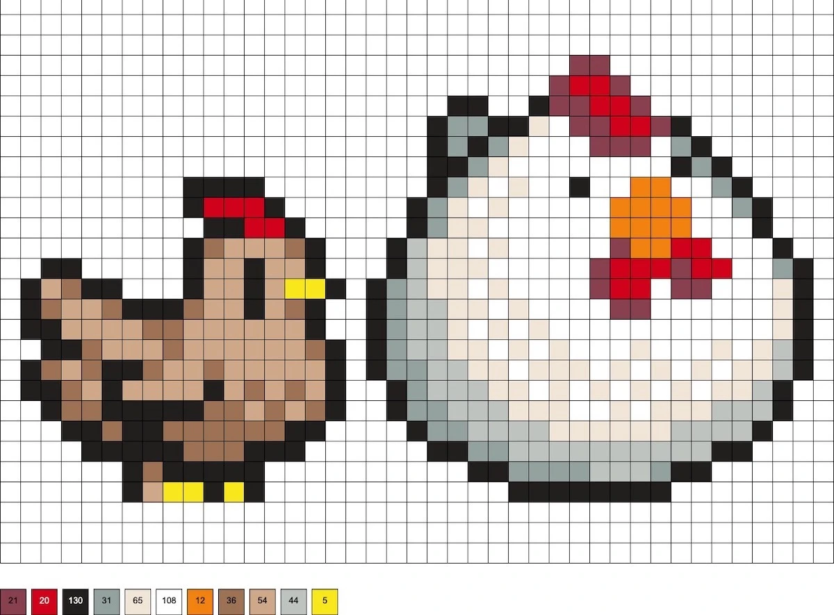 chicken perler beads