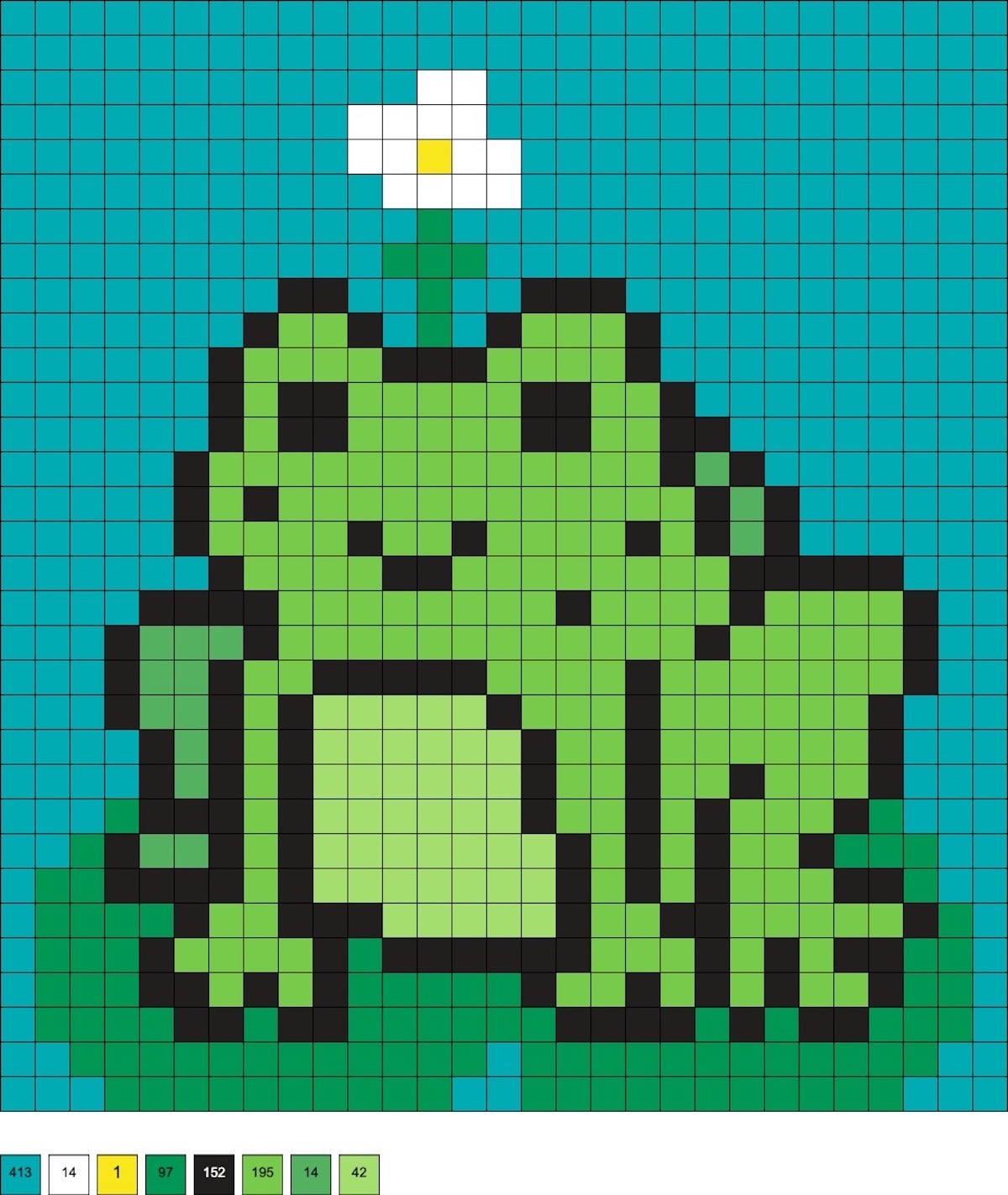 cute frog hama beads