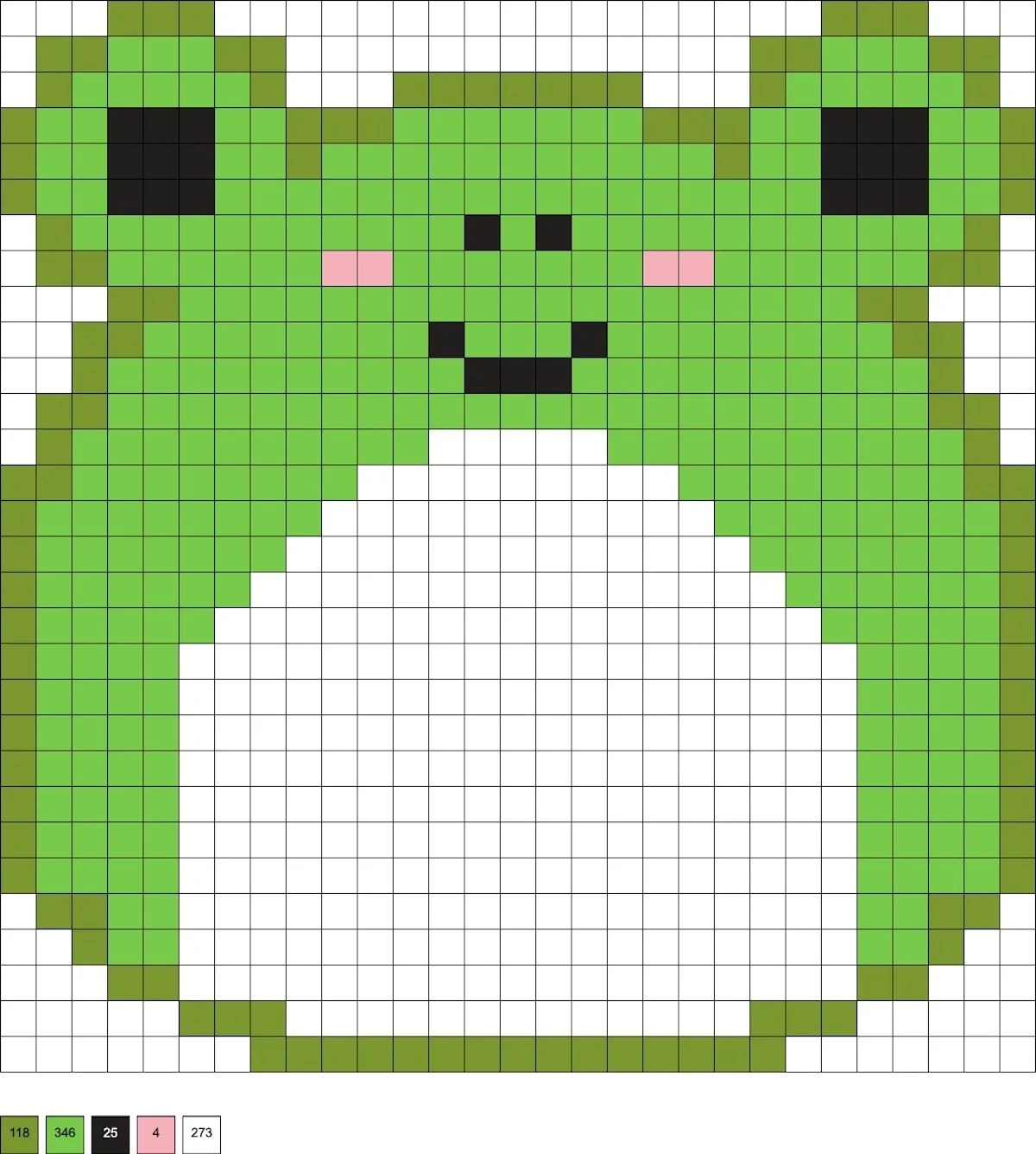 cute frog perler bead pattern