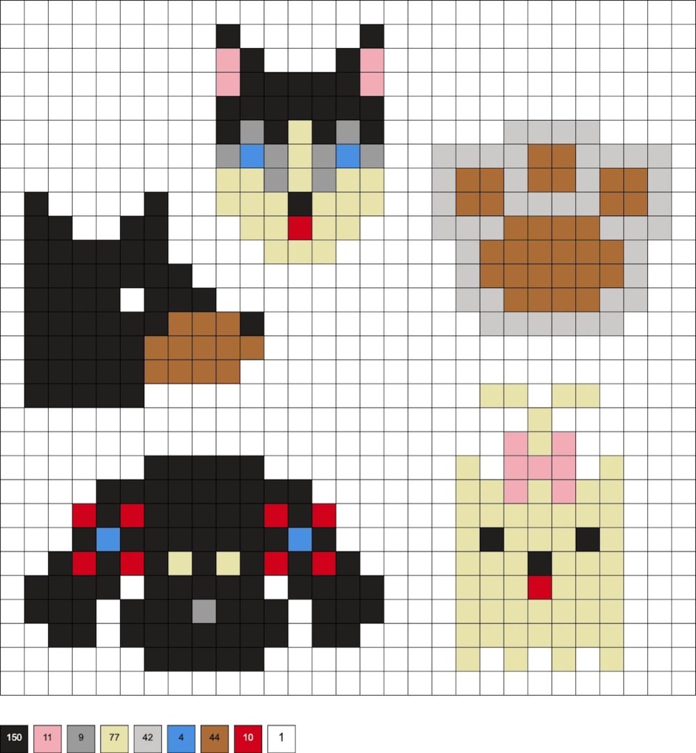 Dog Perler Beads (60+ Free Patterns!) - DIY Candy