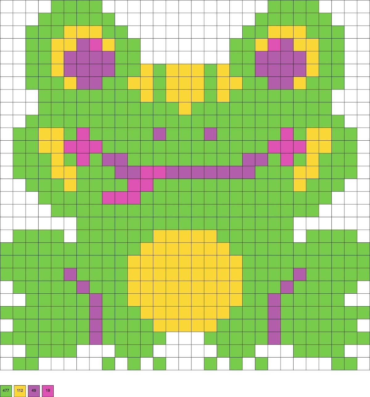 frog melty bead pattern